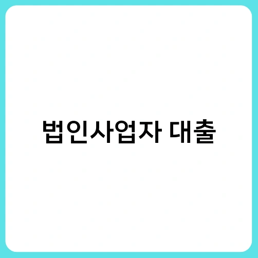 법인사업자 대출 3