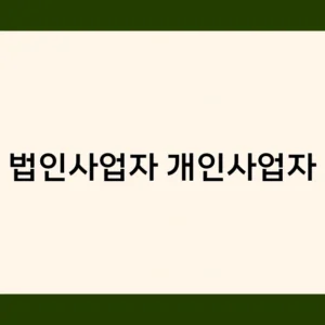 법인사업자 개인사업자, 어떤 차이점이 있을까? 세금부터 책임까지 총정리