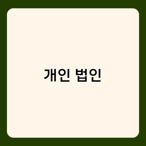 개인 법인 4