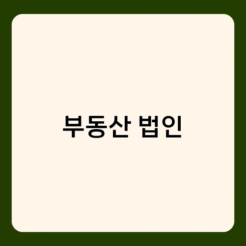 부동산 법인 1