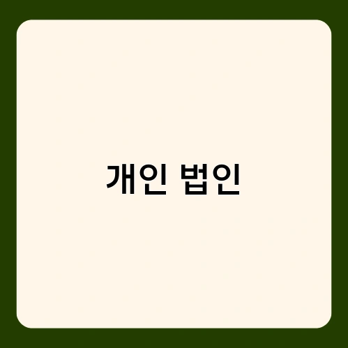 개인 법인 2