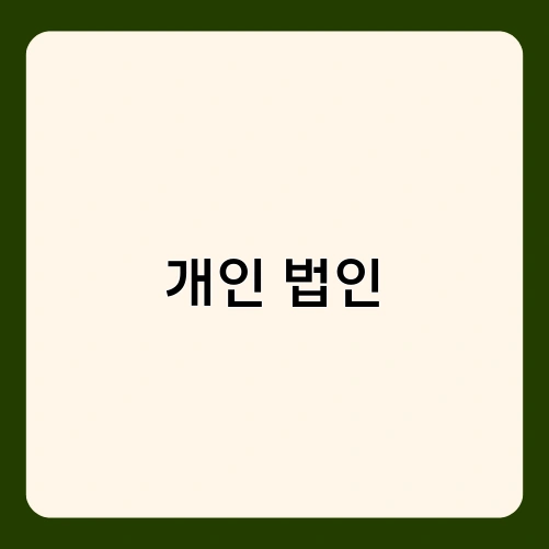 개인 법인