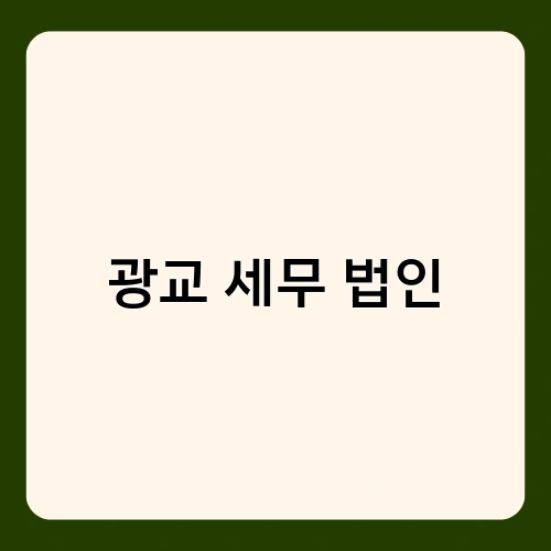 광교 세무 법인
