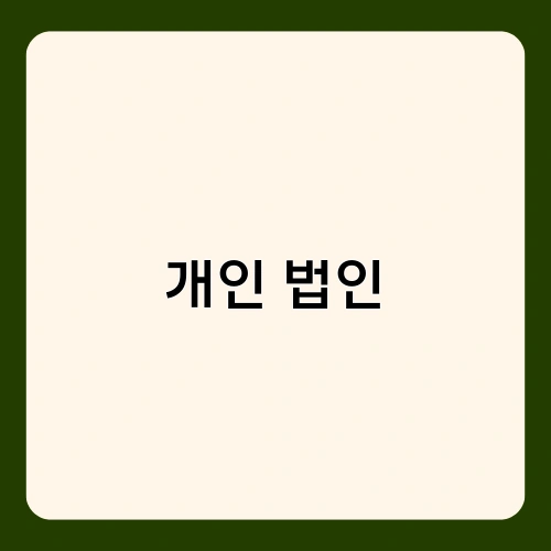 개인 법인 1