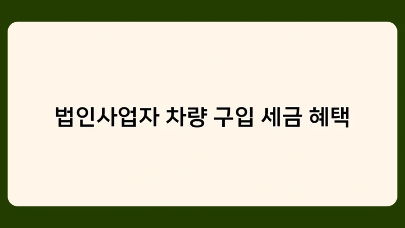법인사업자 차량 구입 세금 혜택, 리스 vs 할부 vs 현금 구매 중 어떤 게 좋을까?