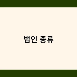 법인 종류별 특징과 장단점은 무엇일까? 선택 가이드